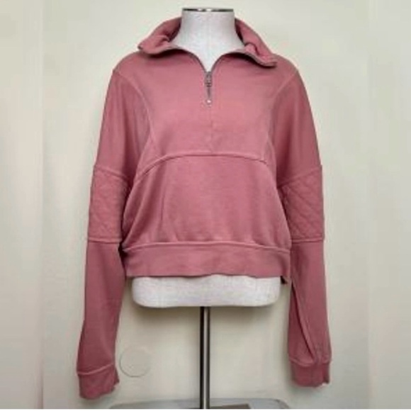 wild fable Tops - Wild Fable Women's Blush Rose Quarter-Zip Pullover